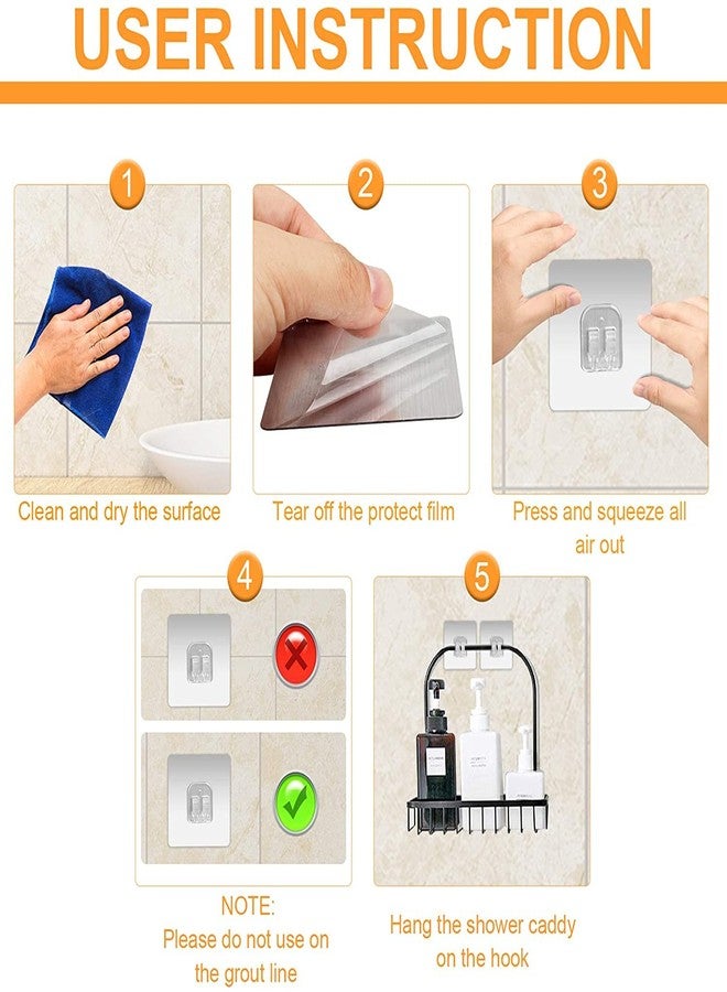 Styxon خطافات لاصقة قوية للأرفف البلاستيكية من ستيكسون (فضية، 7 × 7 سم) - عبوة من 4 قطع - Image 3